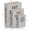 Light Gray Eat Drink Nap Linen Storage Book Box Set